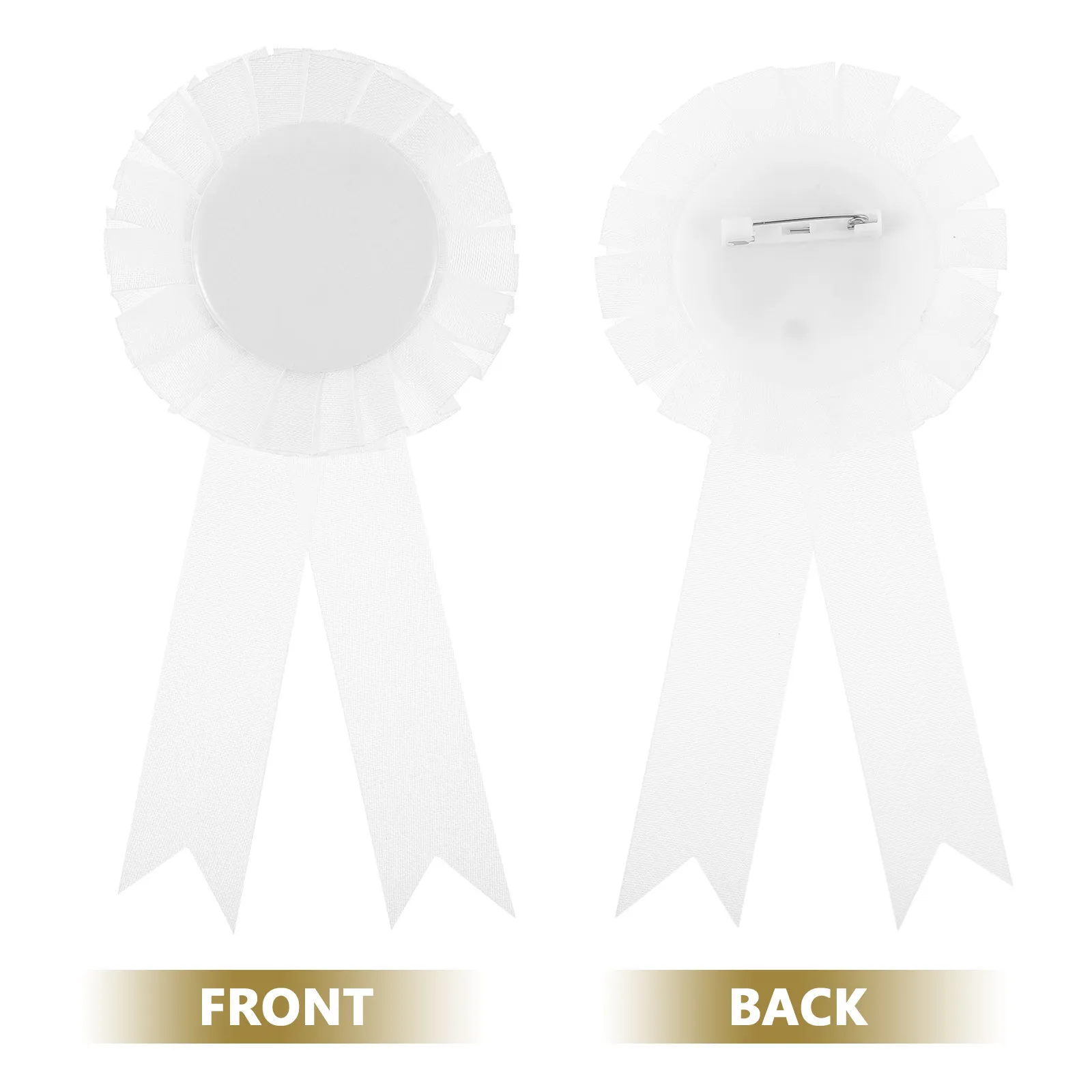 6Pcs Blank Ribbon Badges Award Ribbons DIY Medal Ribbon Pin Portable Creative Name Tag for Craft Projects and Events