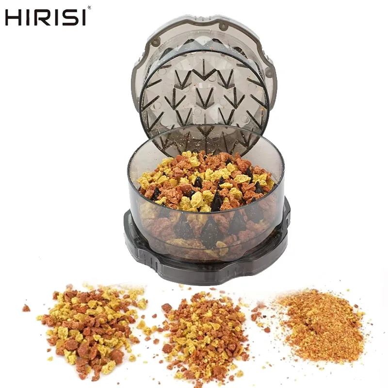 HIRISI дробилка шлифовальная коробка для ловли карпа, приманка для бойлов, портативные гранулы, приманка для карпа, аксессуары для рыболовных снастей