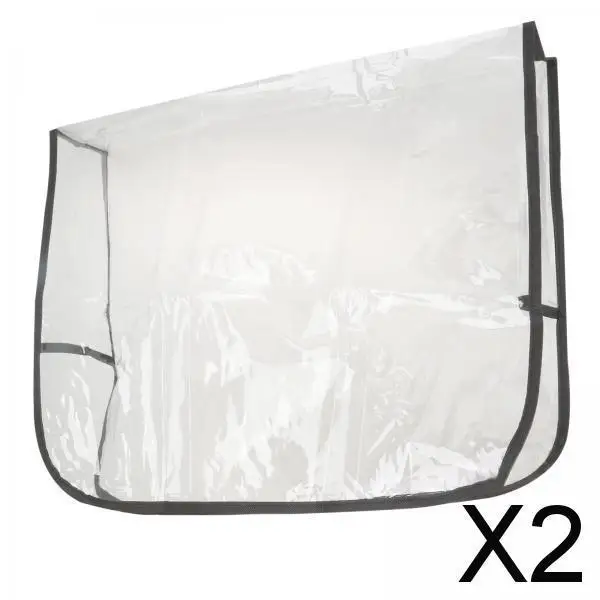 

2x Salon Chair Backrest Cover Transparent Barber Chair Protector Lightweight Prevent Damage Professional