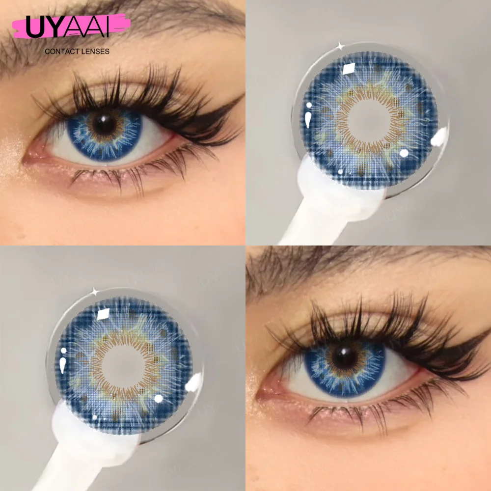 UYAAI 1 Paar farbige Schüler für blaue Augen, grüne Augen, Kontaktlinsen, natürliche Modelinsen für Colorcon