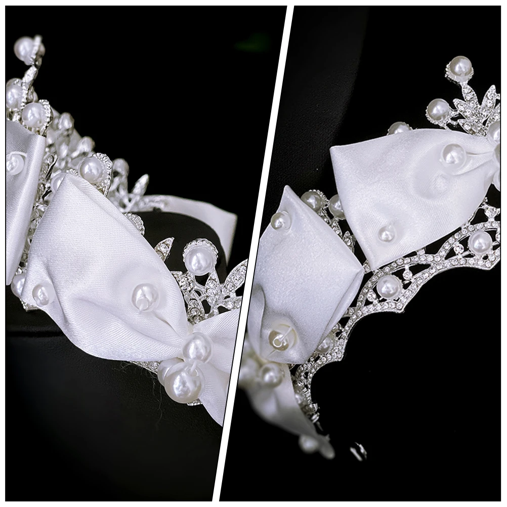 

Luxury Rhinestone Bow Crown Wedding Headpiece Bride Hair Accessories Bridal Crown Elegance Glamorous Elegant Fairy Wedding
