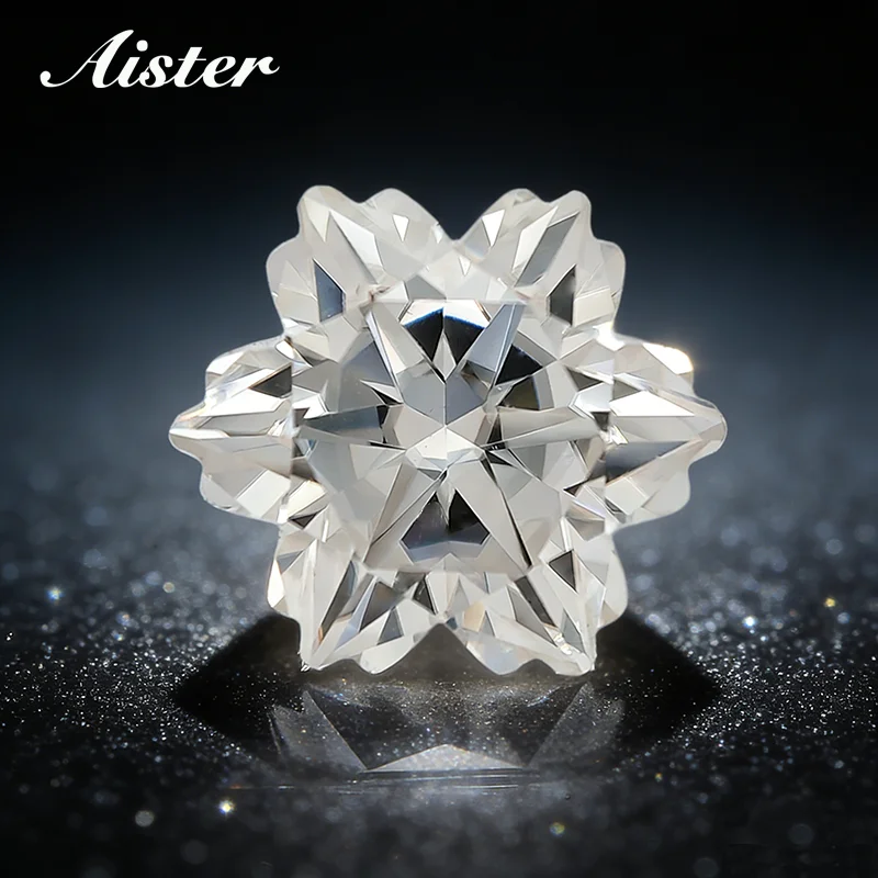 

New Snowflake Cut Moissanite Loose Stones 2.5-7.0ct D Color Moissanite Stone With GRA Certificate for Jewelry Making