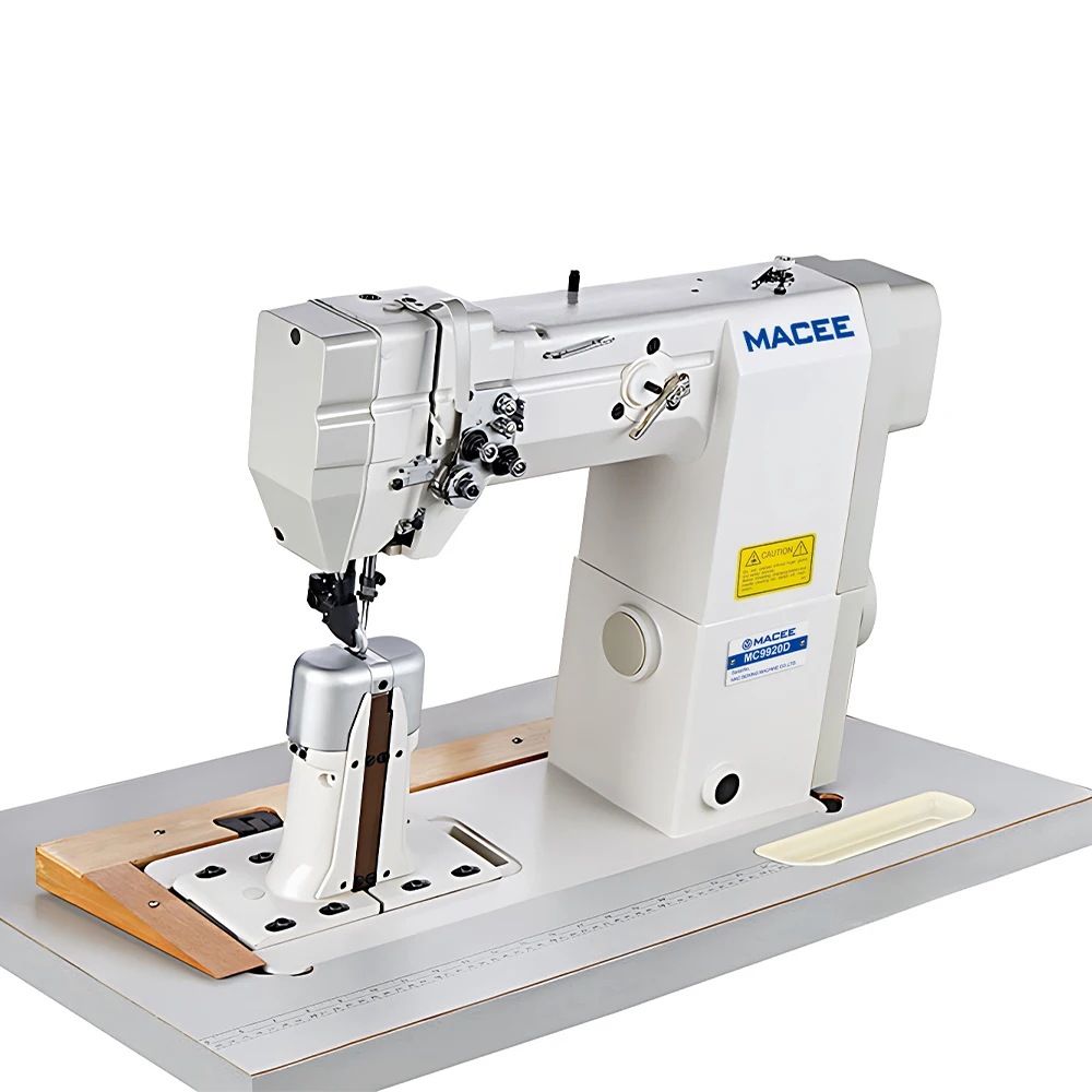 MC 9920D Direct Drive Walking Foot Heavy Duty Double Needle Postbed Roller Sewing Machine For Shoes