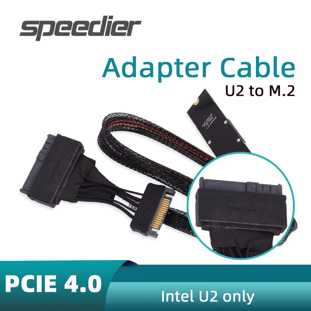 

Original M.2 To U2 New NVME SSD Adapter Cable U.2 To 8639 Genuine P5800X for Intel P4510 4500 Support PCI-E 4.0 Length 55CM 80CM