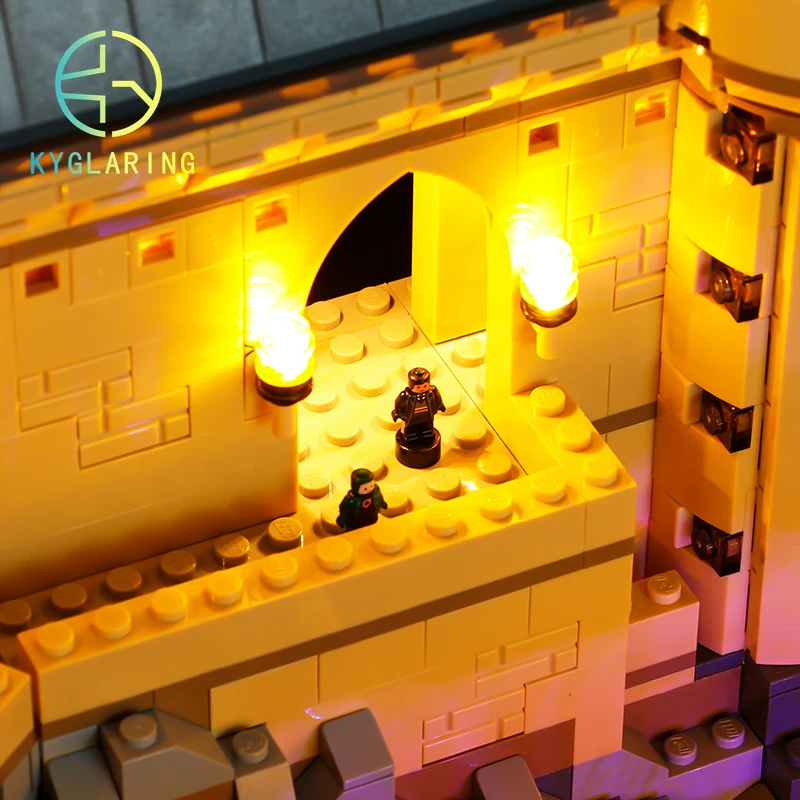 Kyglaring Led Lighting Set DIY Toys (RC&RC sound Version) For 71043 Castle (Not Included Building Blocks)