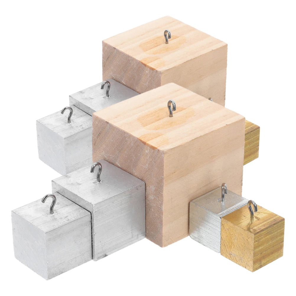 

10pcs Gravity Activity Copper Iron Aluminum Wooden Cubes Science Demonstrations Educational Gravity Compare