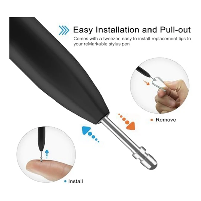 No Wear Out Titanium Replacement Pen Tips, 2 Smooth And Precise, With Installation Tool, Universal Pen, Digital Pen, Easy To Use