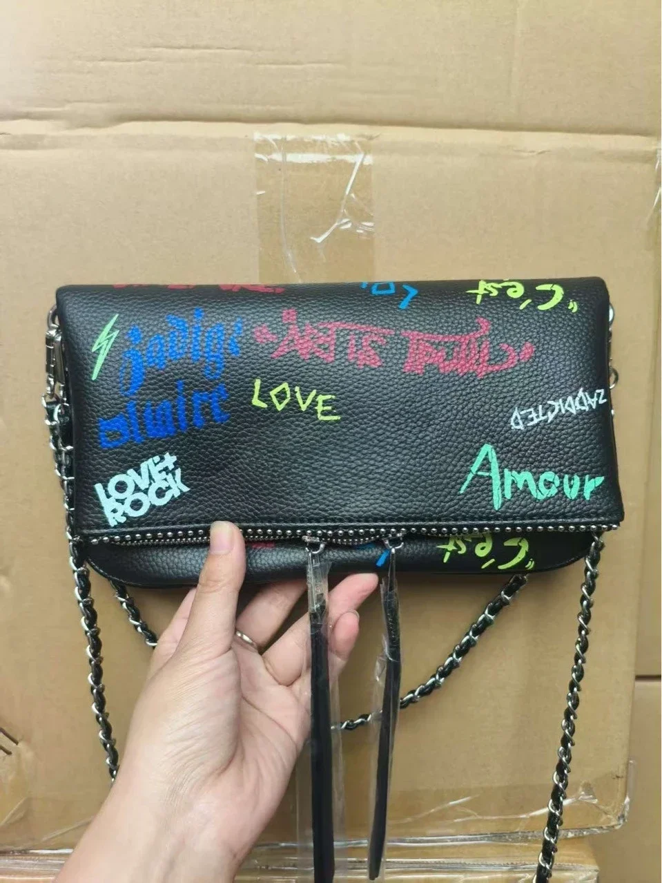 2025 حار الماس أنثى بو سلسلة معدنية المحفظة بطاقة الدنيم باليد محفظة نسائية للعملات المعدنية حقيبة