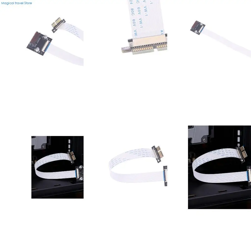 N2UB Low Profile PCIe Extension Cable Flexible FPC Adapters for Space Constrained Rigs