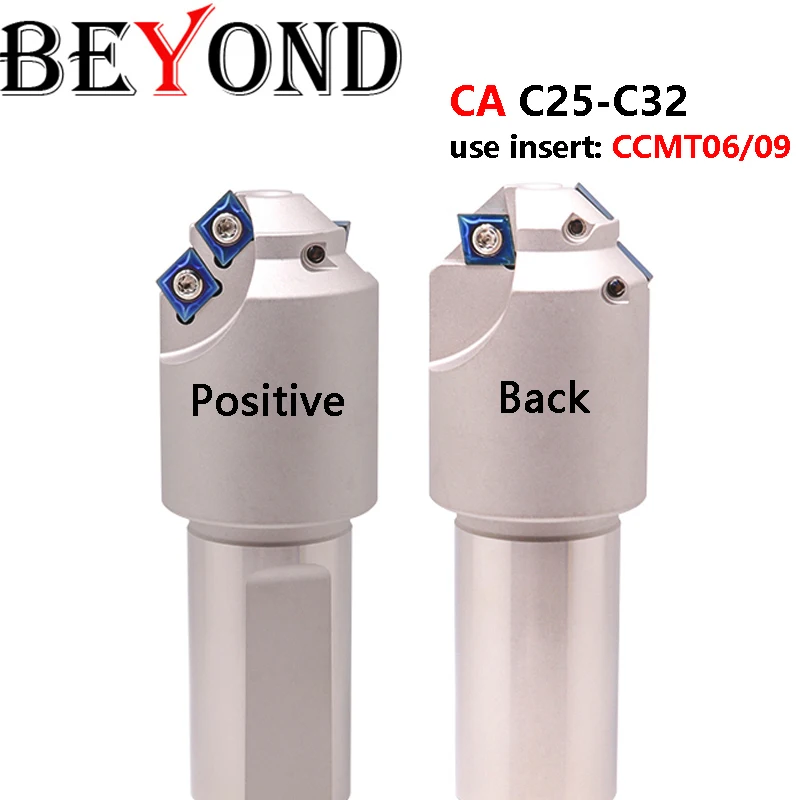 BEYOND CA 1218 1521 2531 C25 C32 CNC Countersunk Head Double Chamfering Milling Cutter Shank CCMT06/09 Carbide Inserts Holder