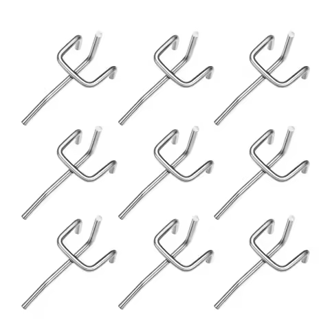 50 pcs Carbon Steel Pegboard Hooks Grid Wall Mesh Retail Display Shop Peg Goods Shelf Panel Peg Board Hook Hanging Tool