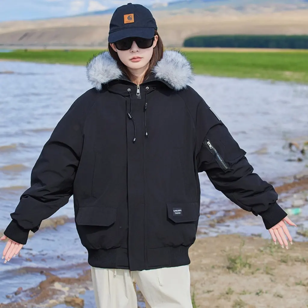 

Winter New Loose Down Cotton Jacket Women's Korean Style Parka Workwear Large Size Trendy Female Outerwear Coat