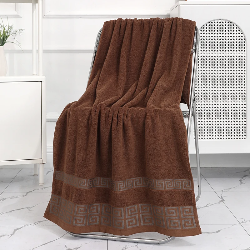 1 enlarged and thickened non shedding water absorbing household pure cotton patterned large bath towel