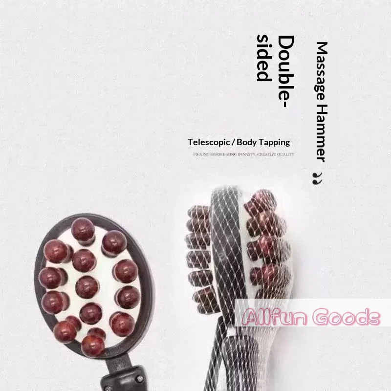 Double-sided Massage Hammer Body Beating Hammer Retractable Beating Back Artifact Massage Beating Hammer Massage Hammer 1PC