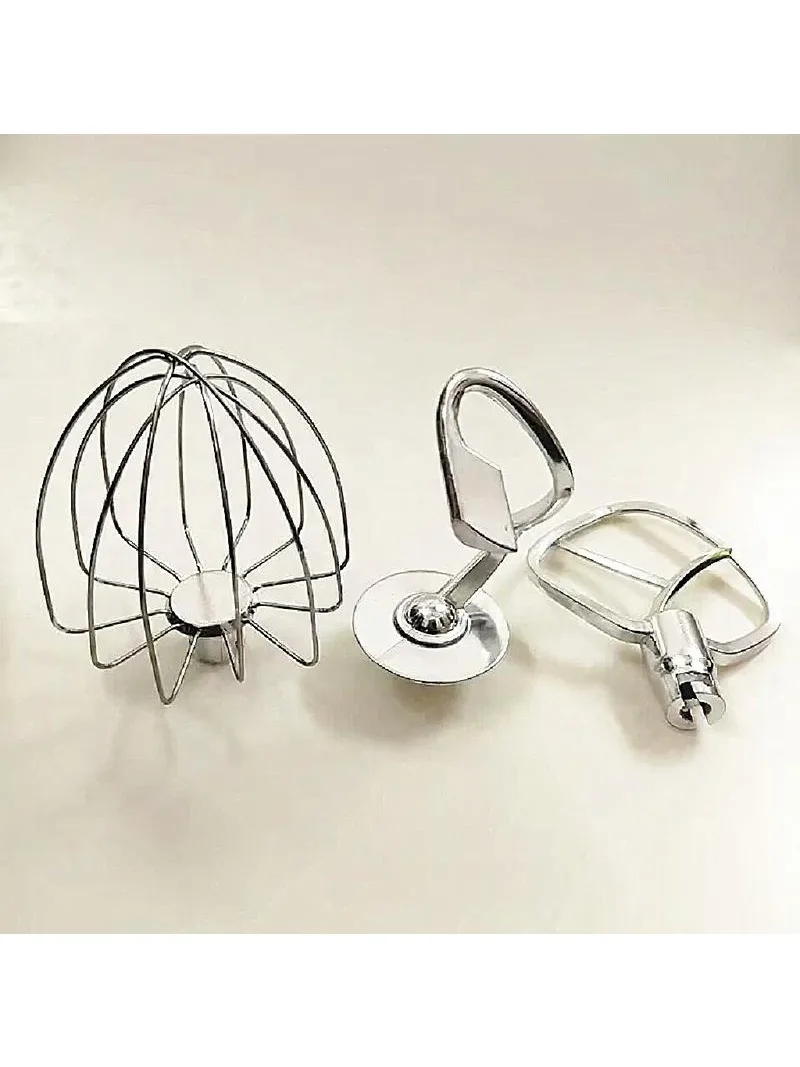 Stand Mixer Accessories Egg Beater Mixing Paddle Dough Hook for 4.5L 5.5L Bowl