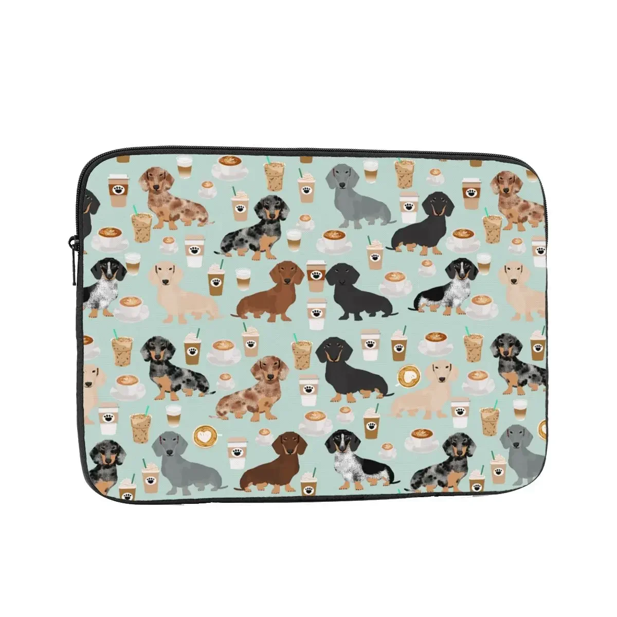 Shockproof Case 12 13 15 17 Inch Dachshund Dogs Coffee Laptop Sleeve Case Animal Notebook Bag Case