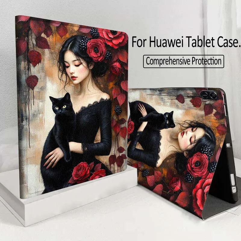 

Anime Design Girl Pattern For Huawei MatePad M5 T5 SE 11 Pro Honor Tab 5 V7 V8 X9 GT 10.1 10.8 Inch Tablet Case