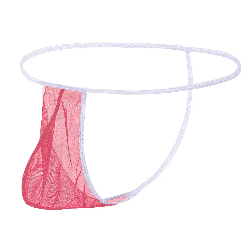 Zonbailon Men's Jockstrap Comfortable Thongs Mesh See Through Underwear G-Strings