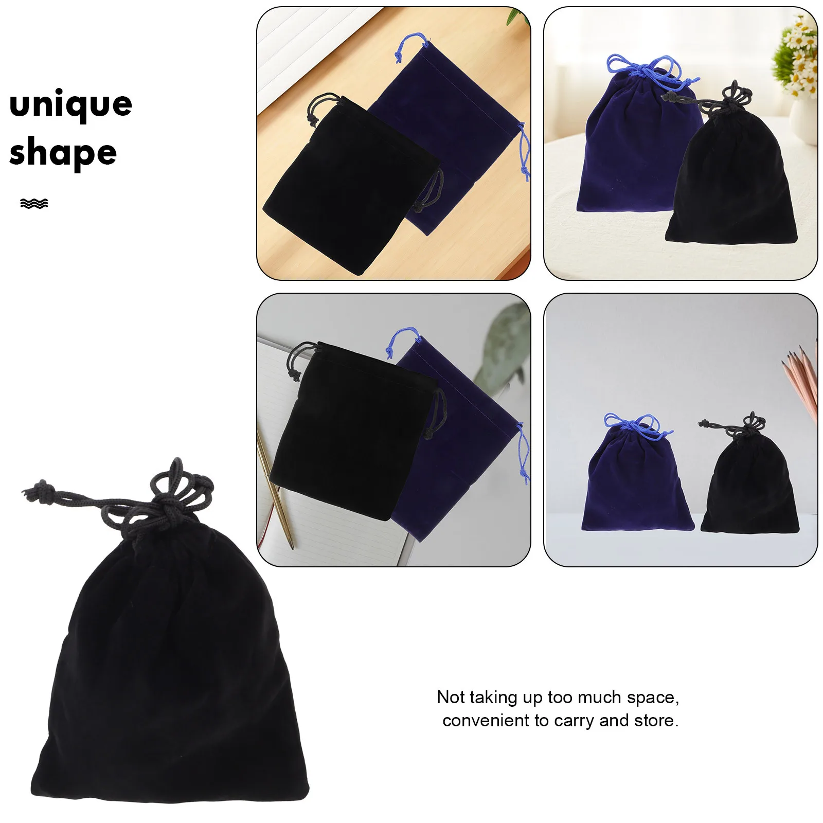 2 Buah Tas Pelindung Kantong Serut Ringan untuk Kubus Puzzle Tas Pembawa Kubus Organizer Penyimpanan Portabel