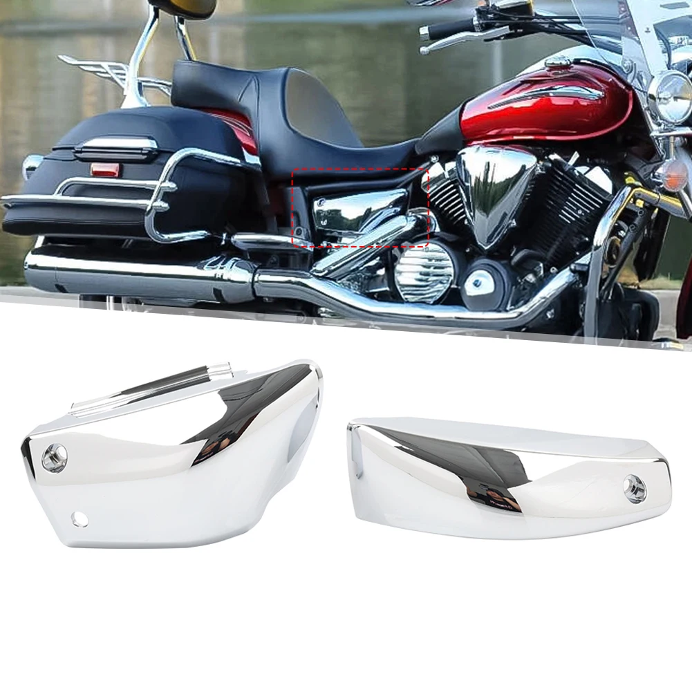 Chrome Motorcycle Battery Side Panel Cover Fairing ABS for Yamaha V-Star VSTAR 950 XVS950 XVS950CT Tourer 2009-2017 Accessories