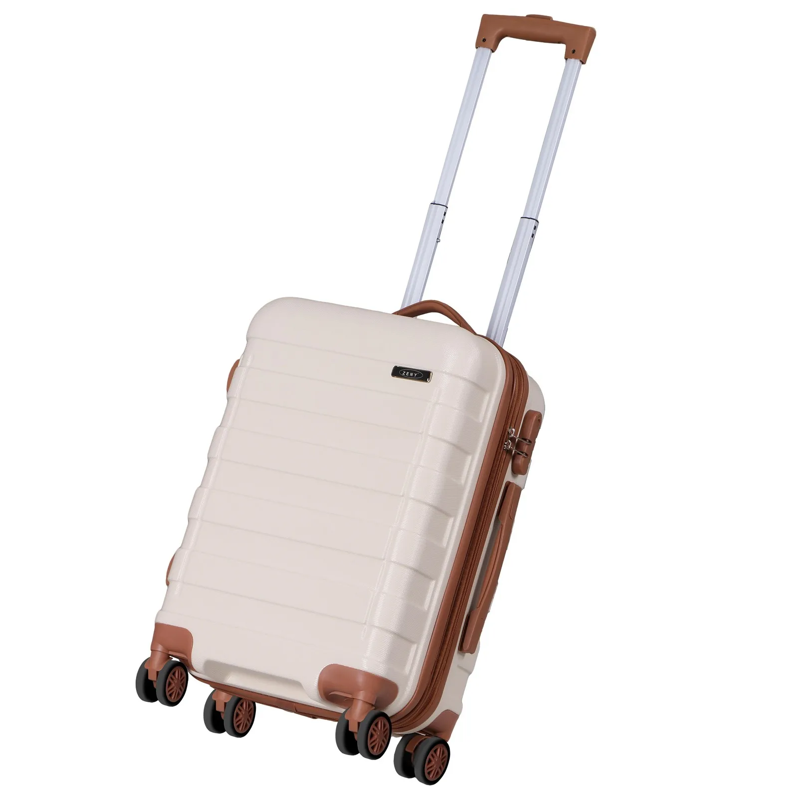 

Travel Suitcase 21" Carry On Luggage Hardside Expandable Spinner w/ Wheels White