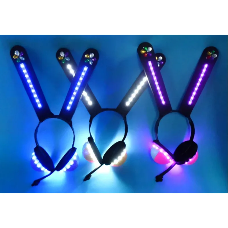 DY20Anime Love live Cyber Idolized LED Headset/headphone cosplay prop All members headpiece can be lighted for Halloween party25
