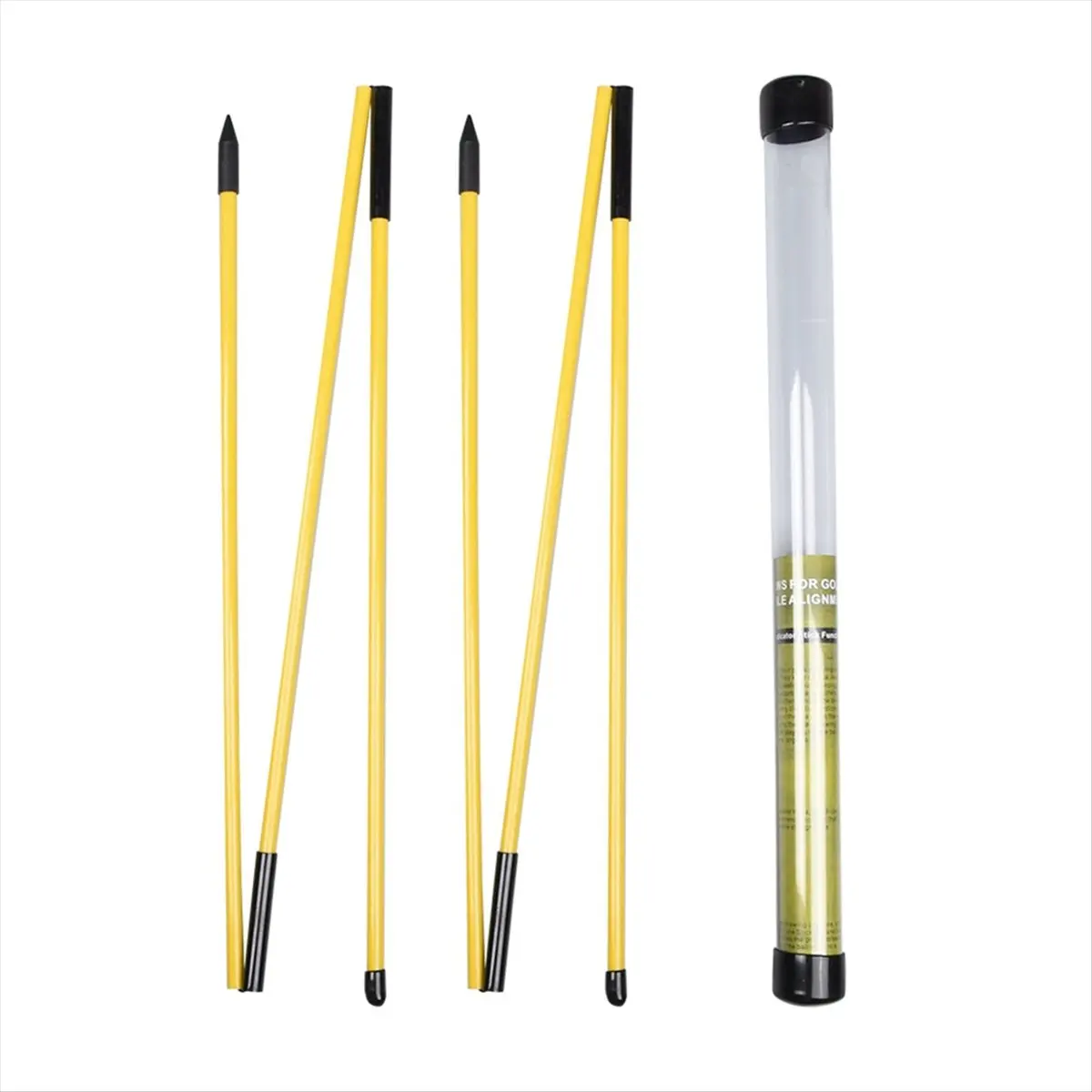 A72P Golf Alignment Sticks Golf Practice Rods Putter Yellow Trainer Tools Golf Swing Training Tool