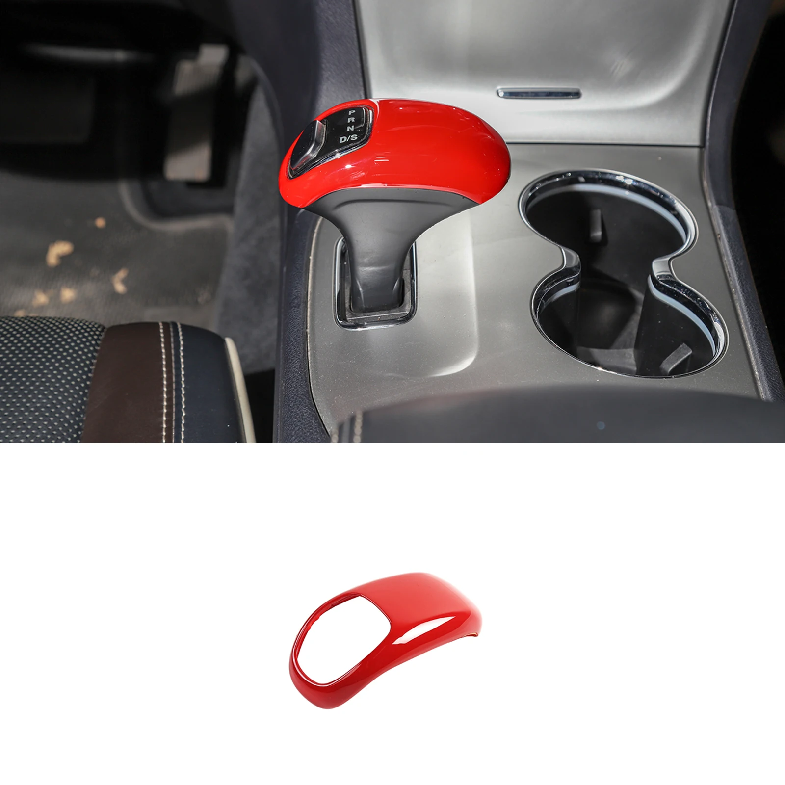 Car ABS Gear Shift Knob Cover compatible with Dodge Charger Durango 2012-2014