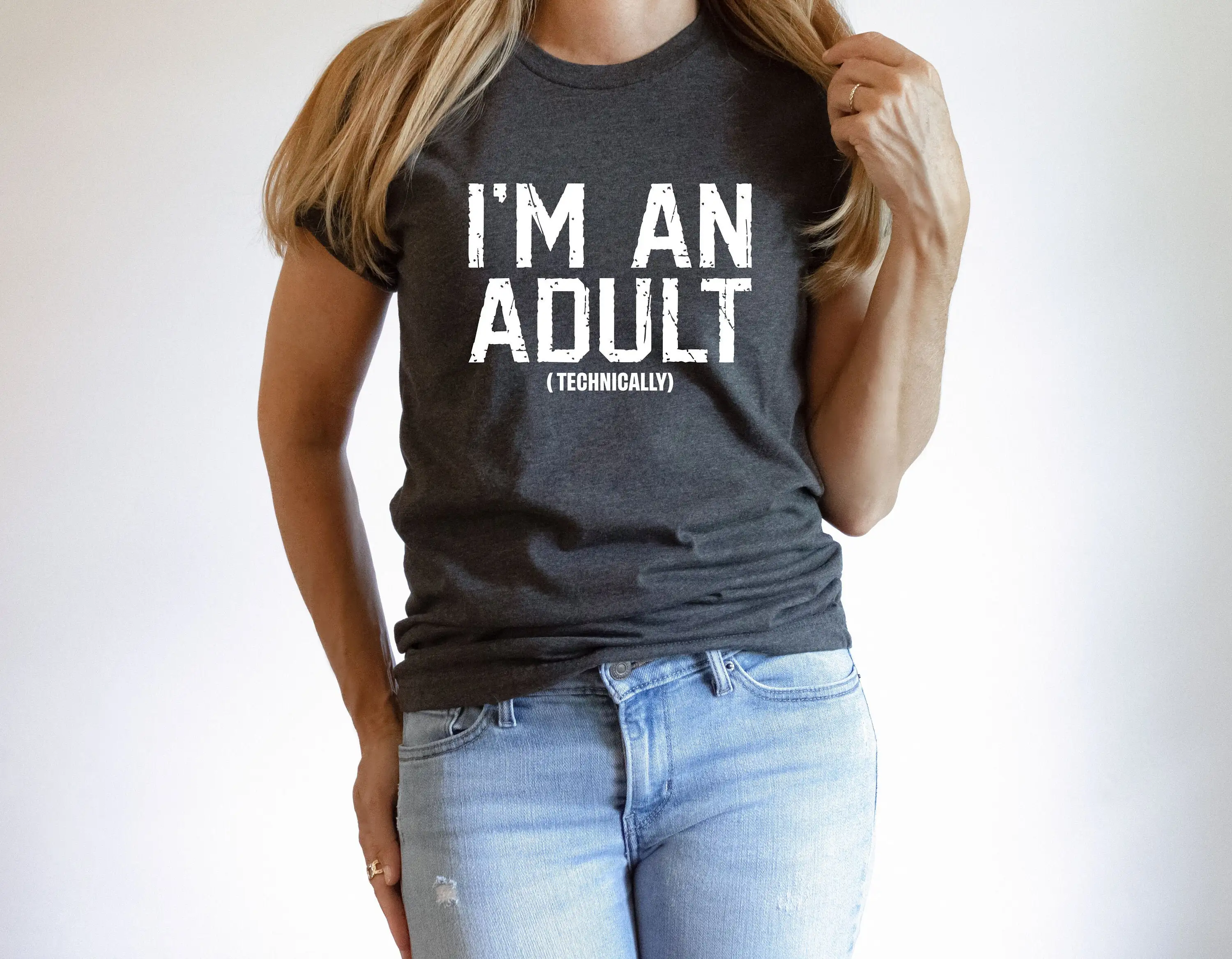 I'M An Adult T Shirt 18 Years Old Technically Year 18Th Birthday Eighteenth Friend