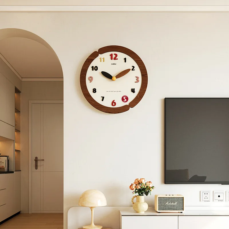 Creative Maillard cream style wall clock living room home antique clock