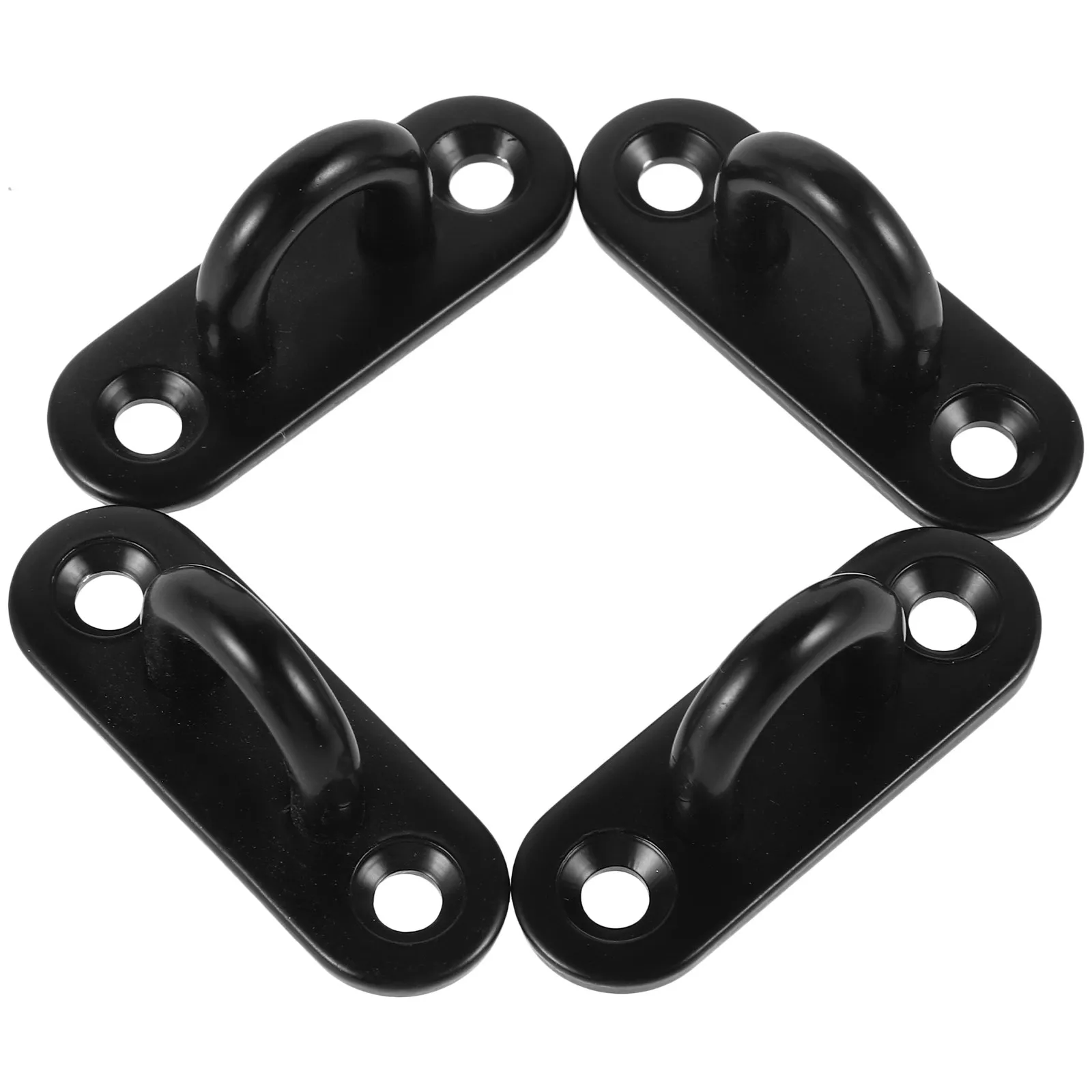 4Pcs Stainless Steel Pad Eye Plate Hooks U-Shaped Heavy Duty Ceiling Wall Hooks for Hanging Fan Light Fixture Mounting Hardware