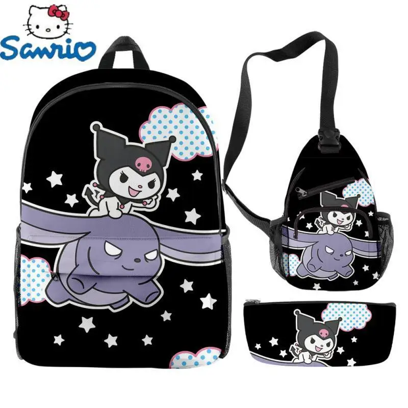 

Kawaii Sanrios Kuromi Kawaii Anime Cartoon 3d Backpacks Waterproof Oxford Teenagers Travel Bags Schoolbags Birthday Present Gift