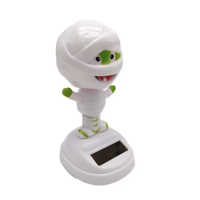 Solar Dancing Figures Solar Powered Swing Bobble Head Toys Car Dashboard Dancing mummy Toy Animated Car Interior Decoration