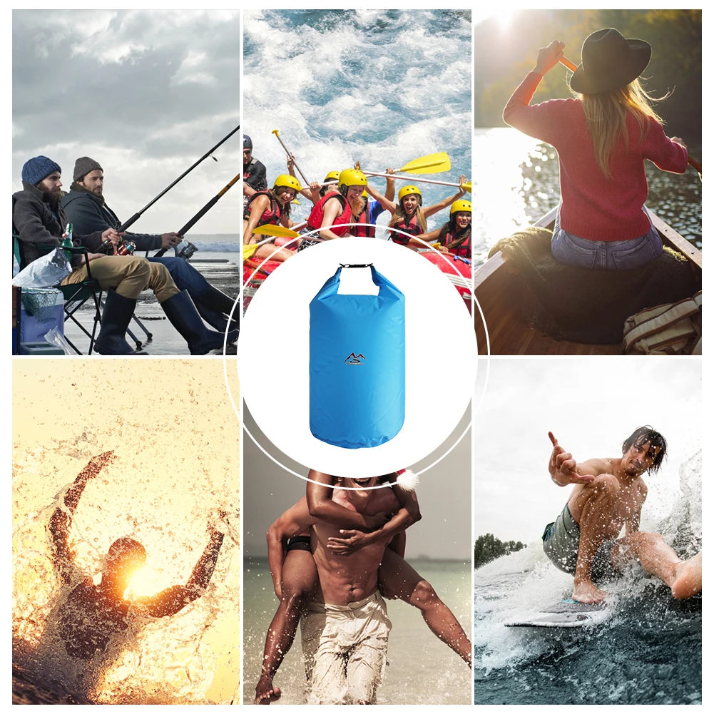 Drifting Rafting Bag Lightweight Swiming Bucket Dry Bag Inflatable with Hooks Removable Easy Installation for Outdoor Camping