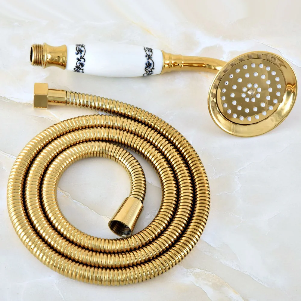 

Ручная душевая лейка в телефонном стиле для ванной комнаты/ручная душевая лейка с золотистой латунной отделкой для ванной комнаты, аксессуар/шланг thh041