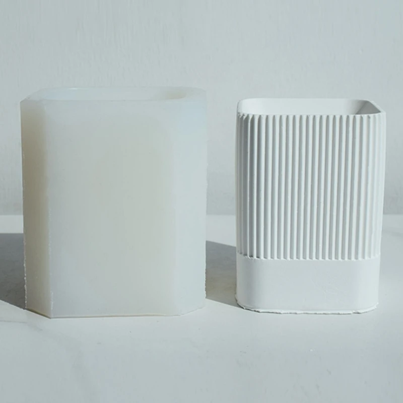 Portapenne stampo in Silicone vaso fiori scatola immagazzinaggio stampi stampo in resina epossidica cristallo