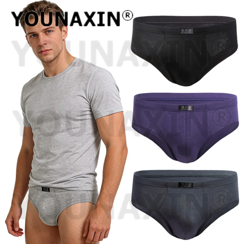 

4 Pieces Big Size Men Briefs Underwear Breathable Solid Panties Boy Undershorts Large Undies Knickers L XL 2XL 3XL 4XL 5XL