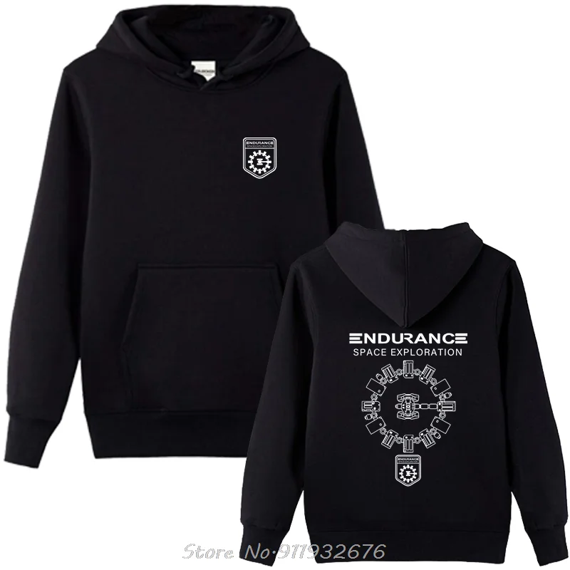 Double Side Endurance Space Exploration Interstellar Hoodie Stay Tars Men Hoody Fashion Printed Cotton Men Cosplay Sweatshirt