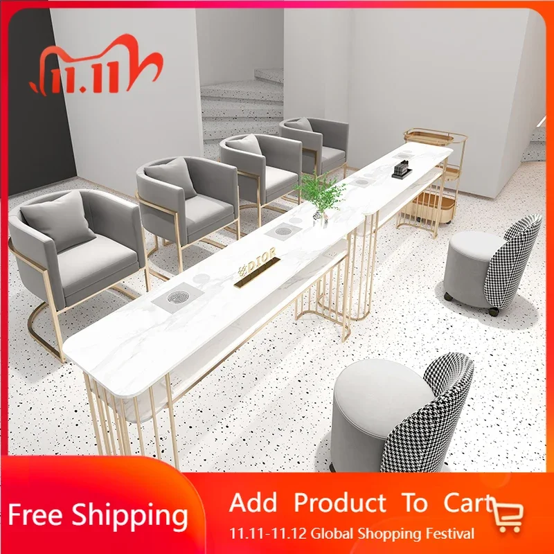 

Equipment Collector Nail Table White Stickers Station Manicure Nail Table Cleaner Storage Biurko Do Manicure Trendy Furniture