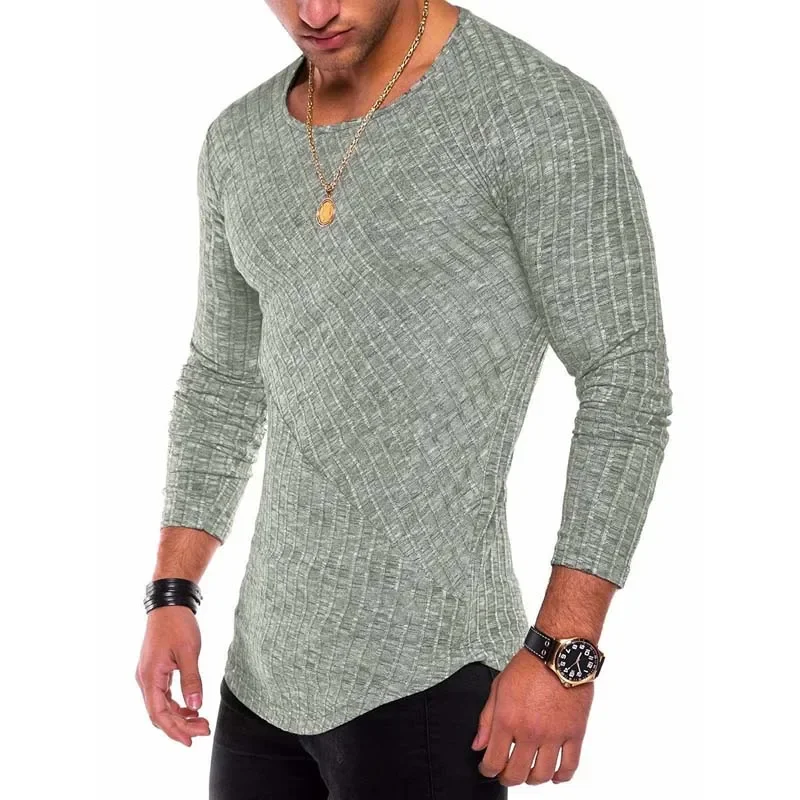 Maglione slim fit da uomo primavera autunno sottile o-collo lavorato a maglia pullover da uomo casual solido maglioni da uomo Pull Homme