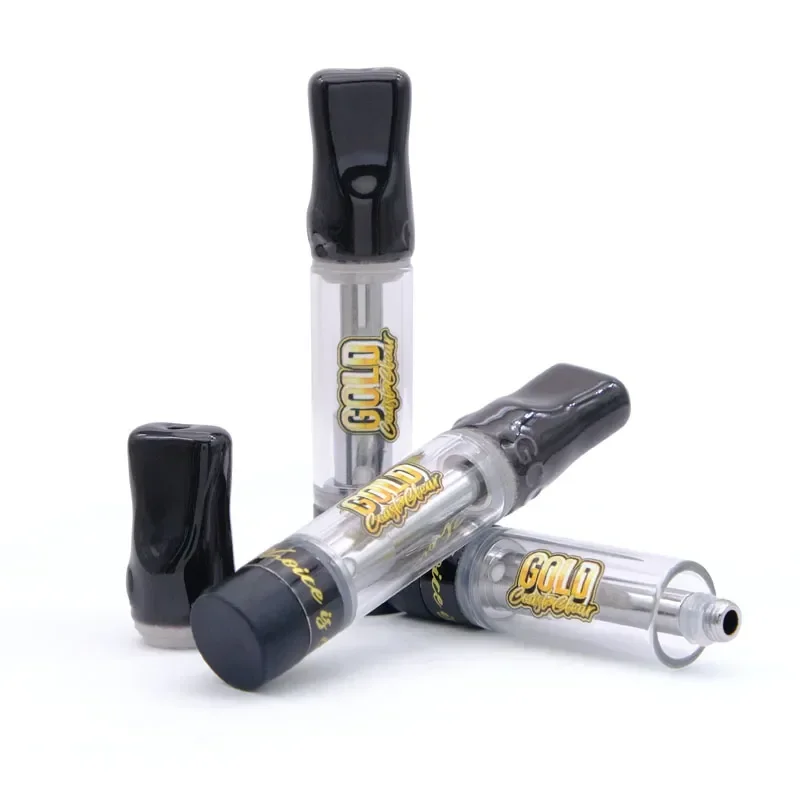 

50pcs/lot GOLD COAST CLEAR Ceramic Coil Cartridges 0.8/1.0ml GCC Carts Thick Oil Glass Tank cookiis Vaper E Cigarettes Atomizers