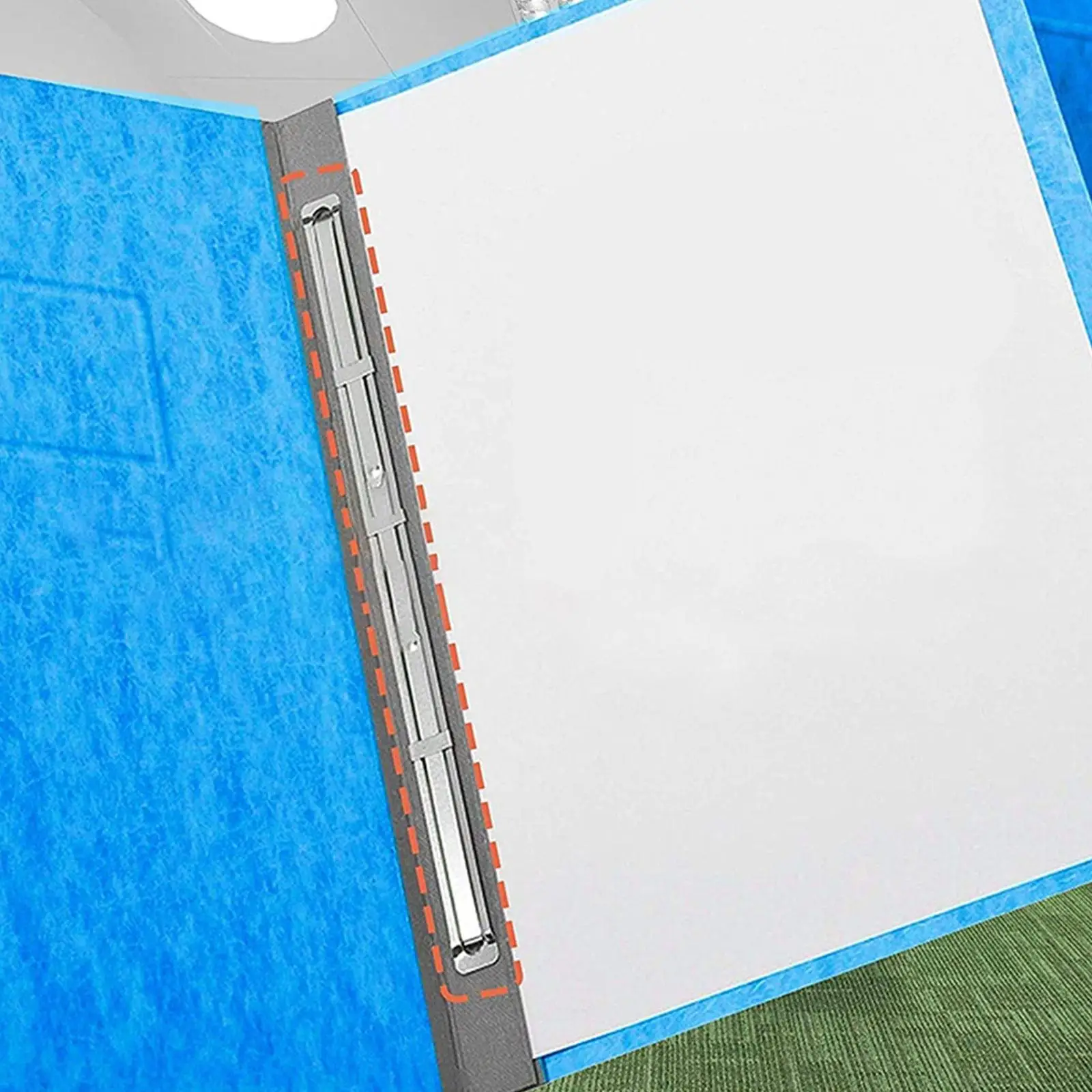 50x Prong Paper Fasteners, 3.5" Capacity, Easy to Operate, Metal Professional File Binding 8.5 inch Base for Documents School