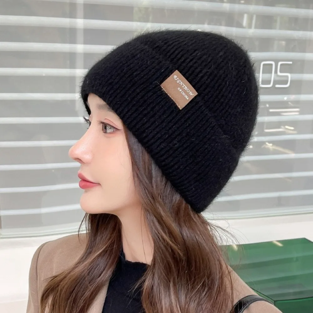 Hot Sale Elegant Knitted Hat Casual Thickening Bonnet Cap Coldproof Keep Warm Cold Hat Outdoor Sports