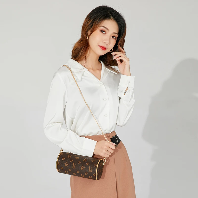 Ladies Luxury Fashion Joker shoulder Messenger Handbags Shoulder Crossbody Female Handbag All-match Underarm Cylinder Purse Bag