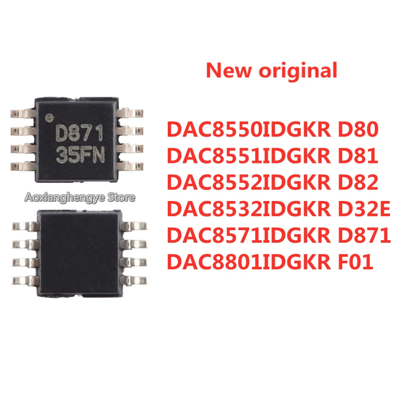 5PCS DAC8550IDGKR DAC8551IDGKR DAC8552IDGKR DAC8532IDGKR DAC8571IDGKR DAC8801IDGKR VSOP8 Digital to analog converter chip