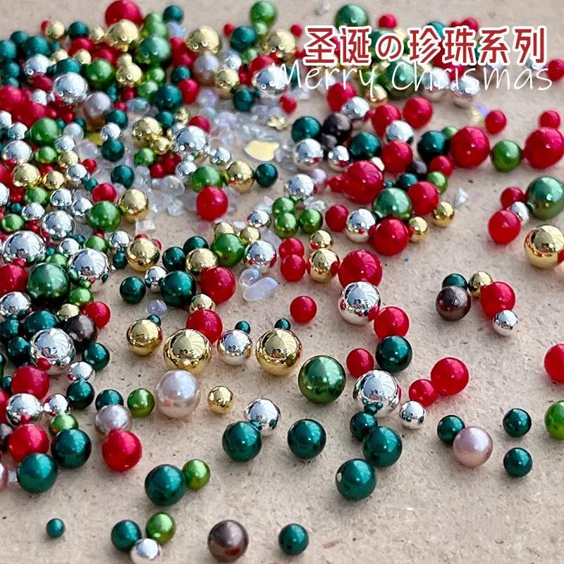 Yz resina série de natal encantos de unhas 3d bonito dos desenhos animados papai noel gingerbread homem diy decoração da arte do prego acessórios ornamentos