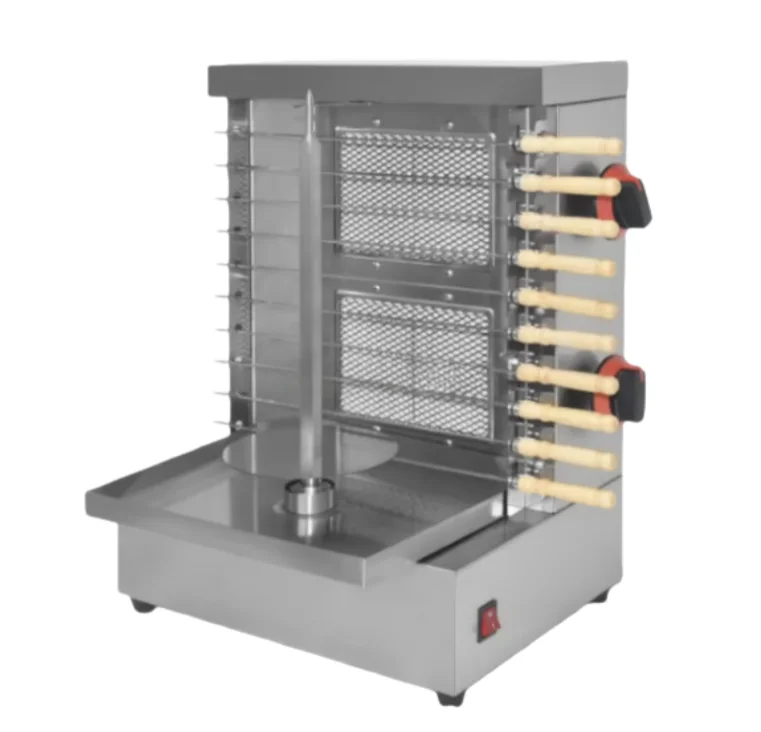 Commercial Desktop Shawarma Burner Kebab Grill Stainless Steel Natural  Powered Easy Clean Small Size for Meat Roasting