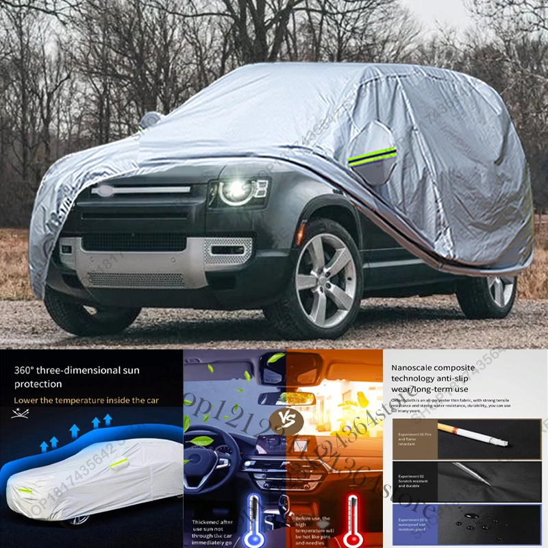 Full Car Cover Compatible with Land Rover Defender 110 2020-2025 All-Weather Sun Rain UV Dust Proof Rain Outdoor Indoor Protect