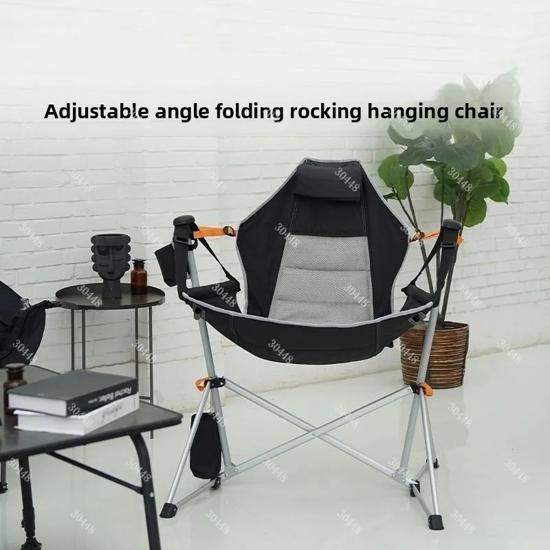 

Balcony Swing Chair Portable Adjustable Hanging Chair Ultralight Aluminum Alloy Double Rocking Chair