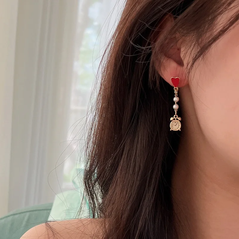 أقراط الأرنب الكرتونية اللطيفة للنساء ، الأقراط شرابة ، لعبة البوكر واللؤلؤ ، القرط الطويل ، هدية المجوهرات ، اكسسوارات الحفلات #4